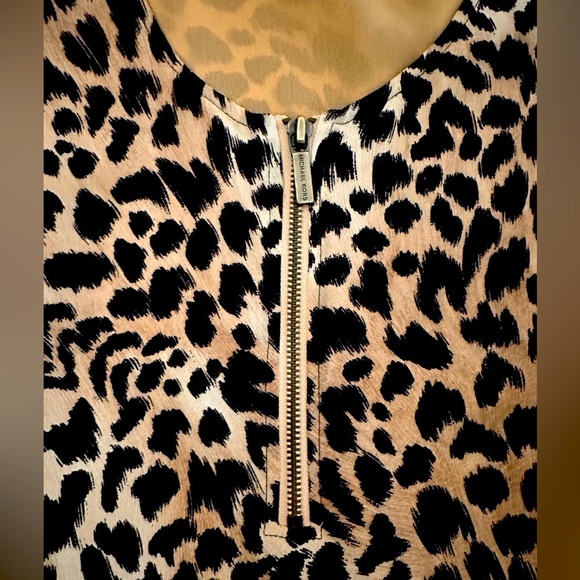 Michael Kors Leopard Print Zip Up Shift Dress Small - Picture 5 of 8